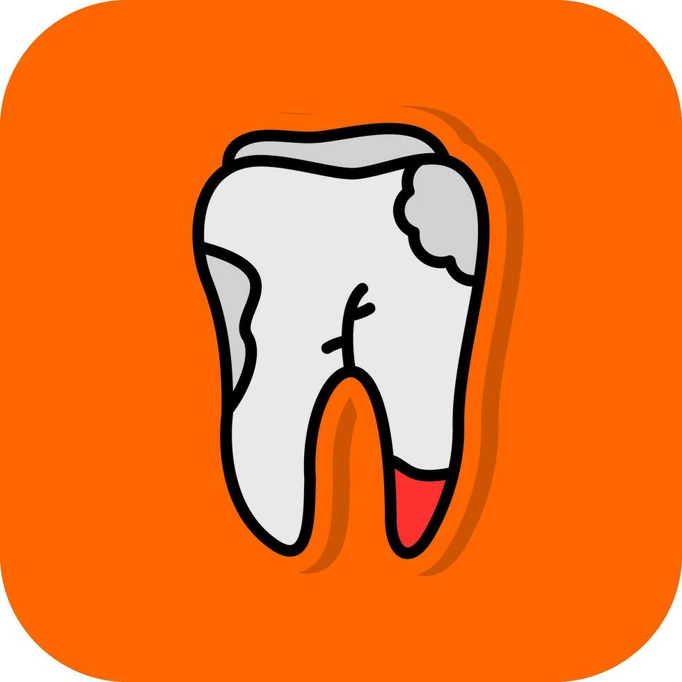 caries vector icono diseño