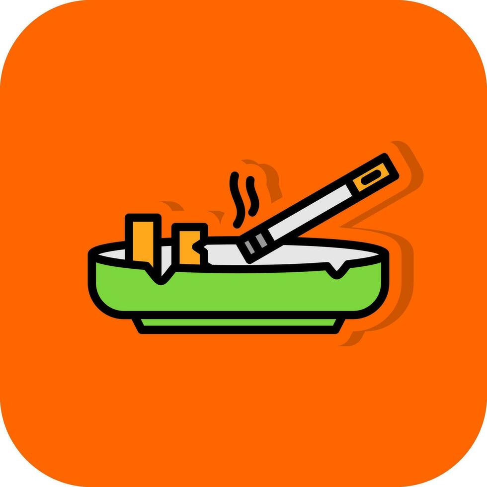 Ashtray Vector Icon Design