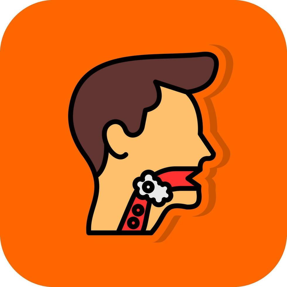 Throat cancer Vector Icon Design