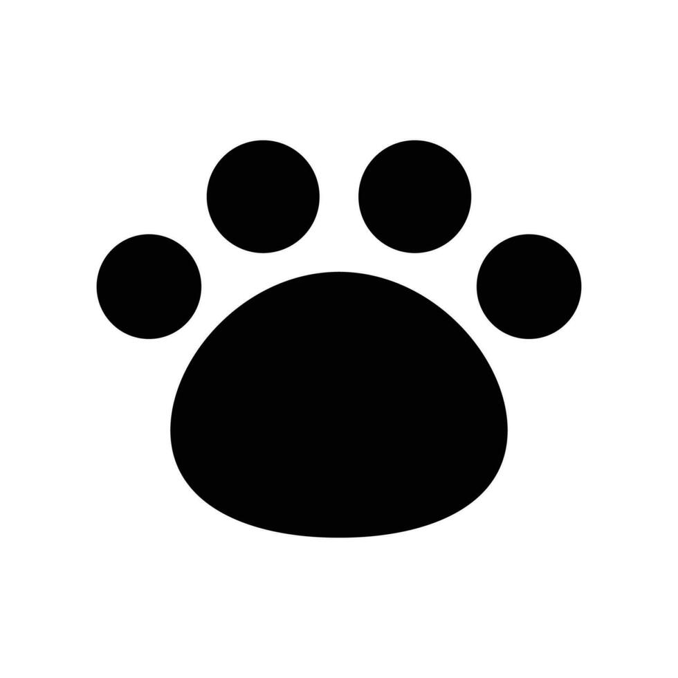 Dog paw vector footprint bear icon logo pet cat kitten french bulldog cartoon character graphic symbol illustration
