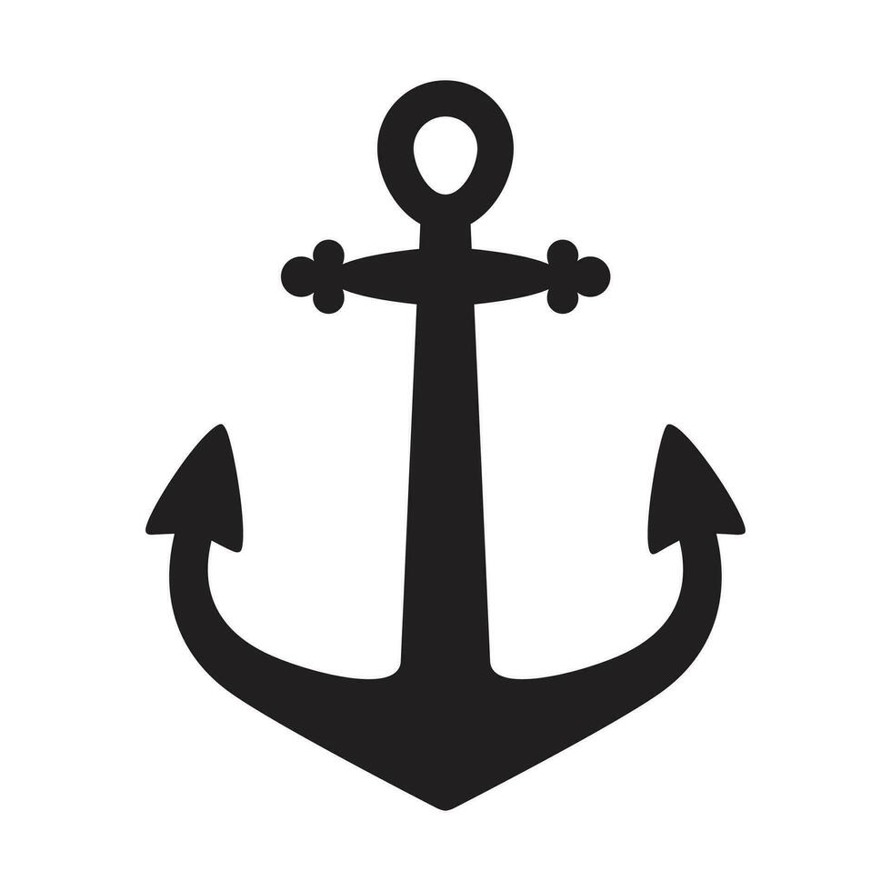 Anchor vector icon logo boat pirate helm maritime Nautical illustration symbol graphic simple