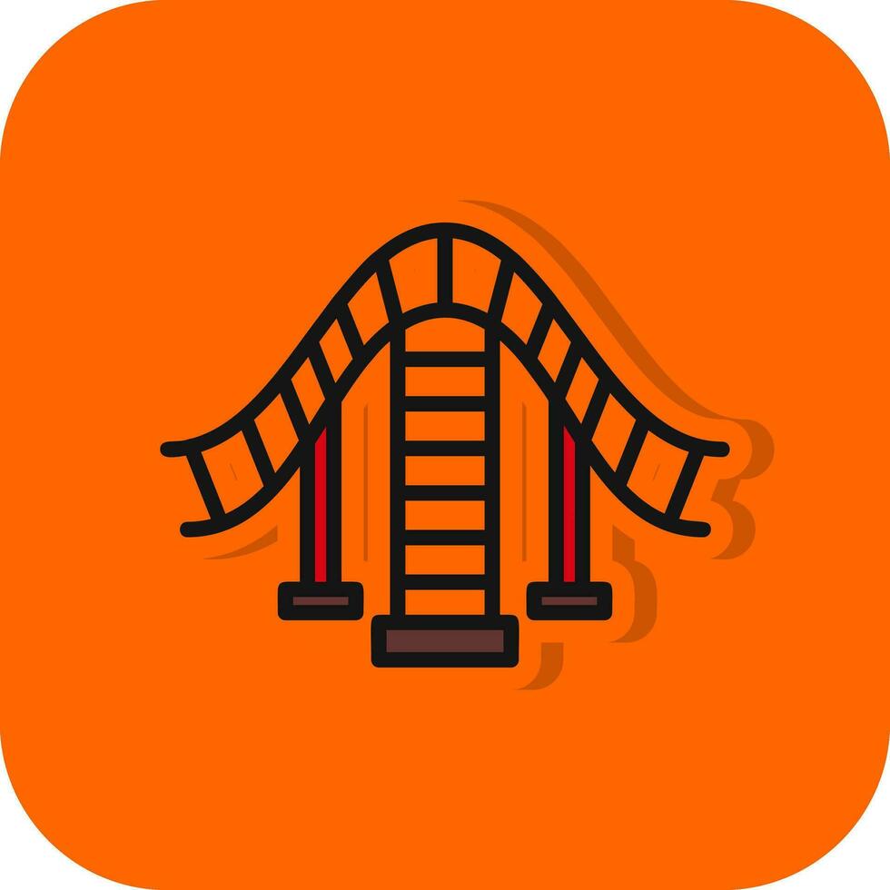 Roller coaster Vector Icon Design