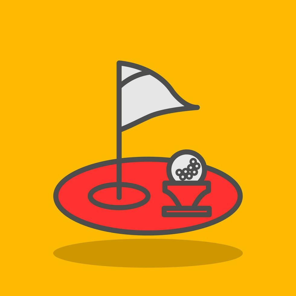 Golf hole Vector Icon Design