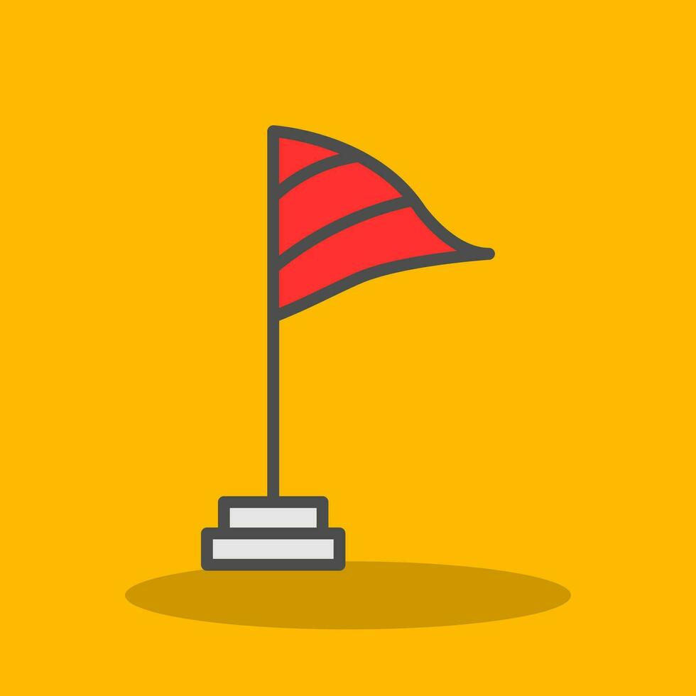 Wind flag Vector Icon Design