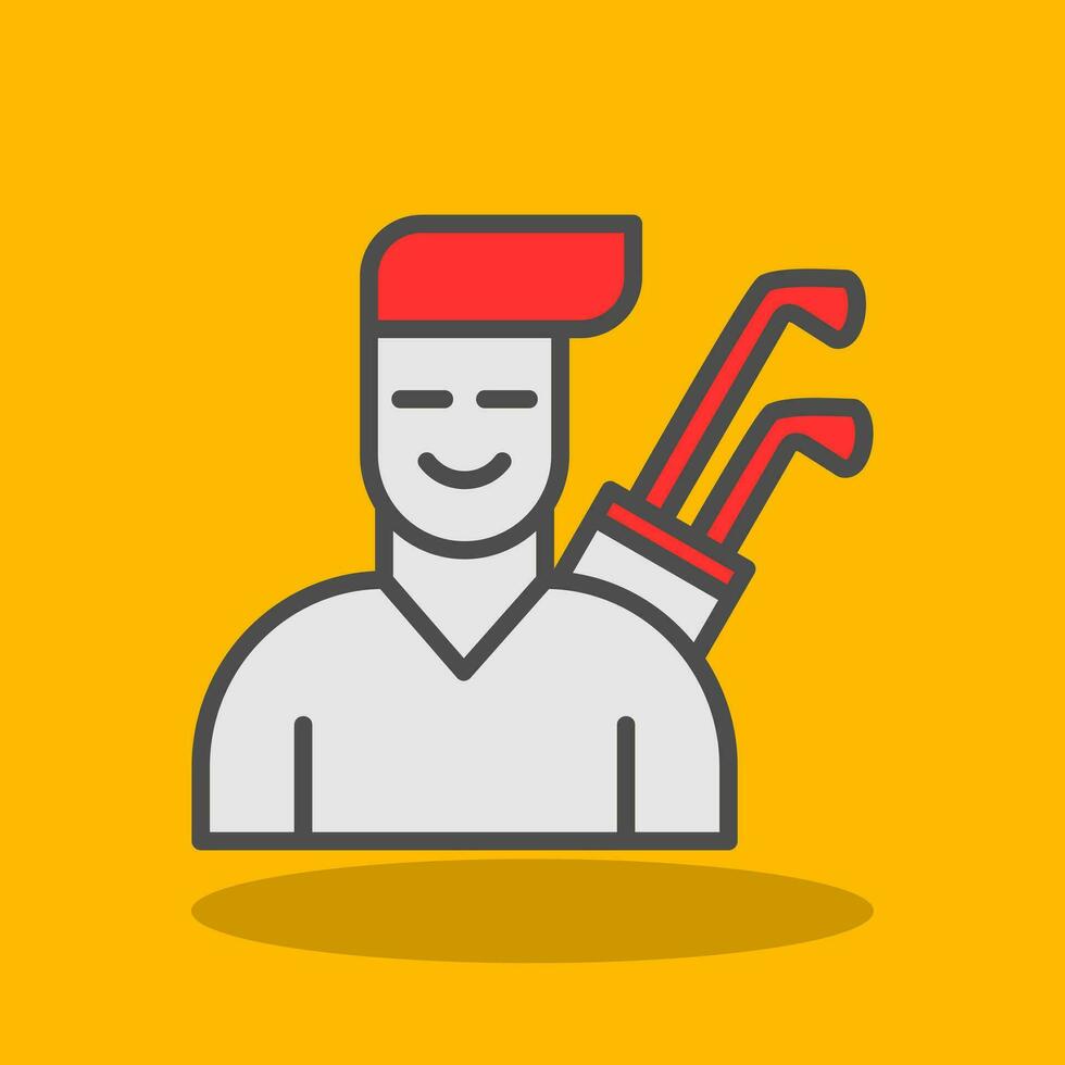 Golfer Vector Icon Design