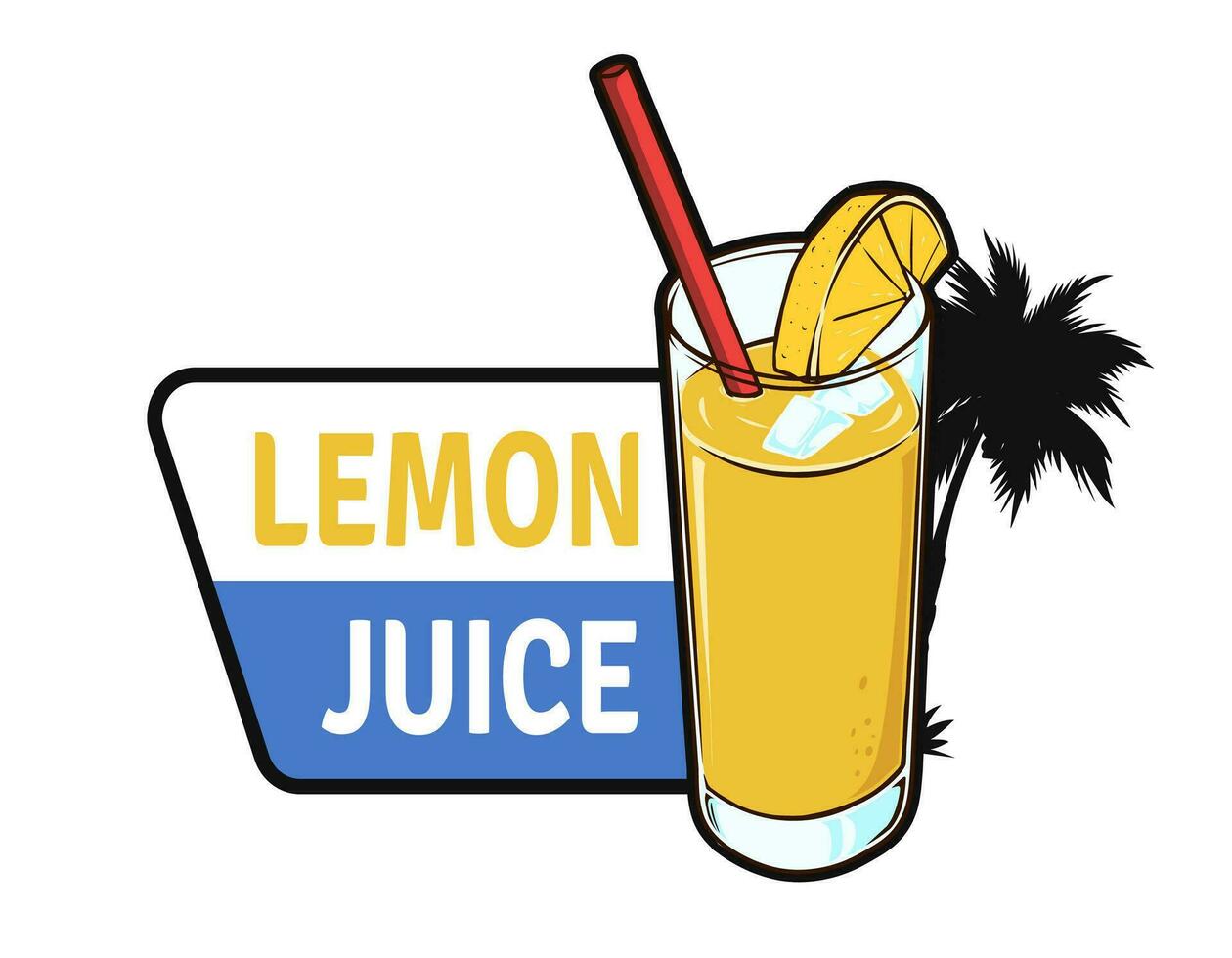 limonada jugo logo Insignia diseño vector