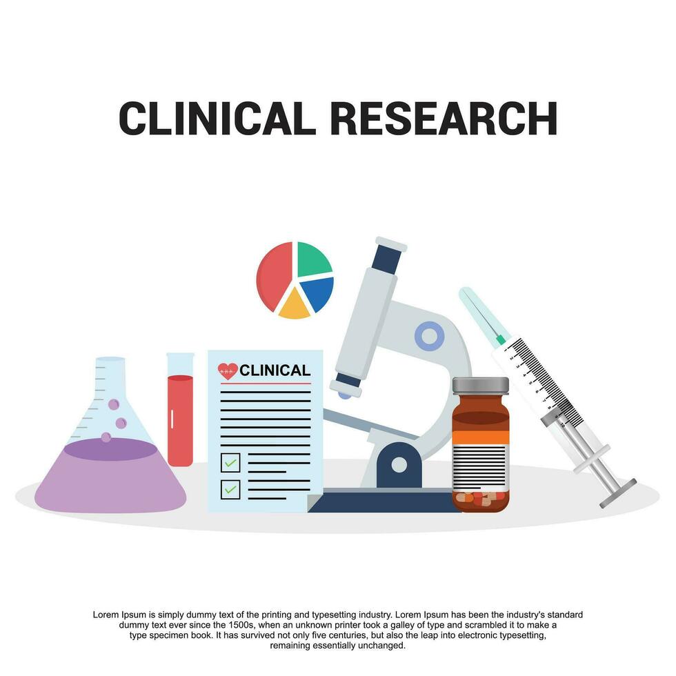 clínico investigación concepto vector ilustración