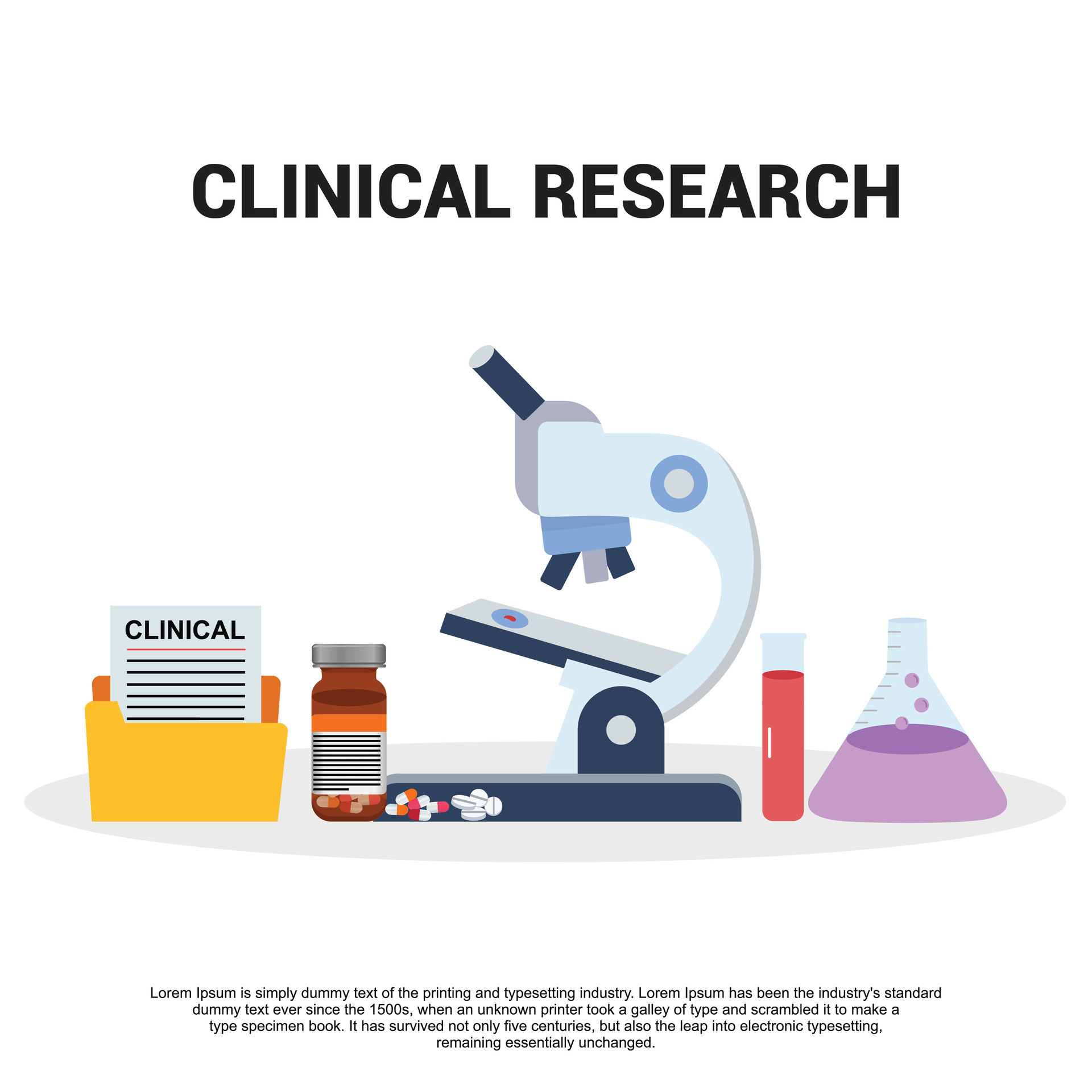 clinical research concept vector illustration 25659200 Vector Art at ...