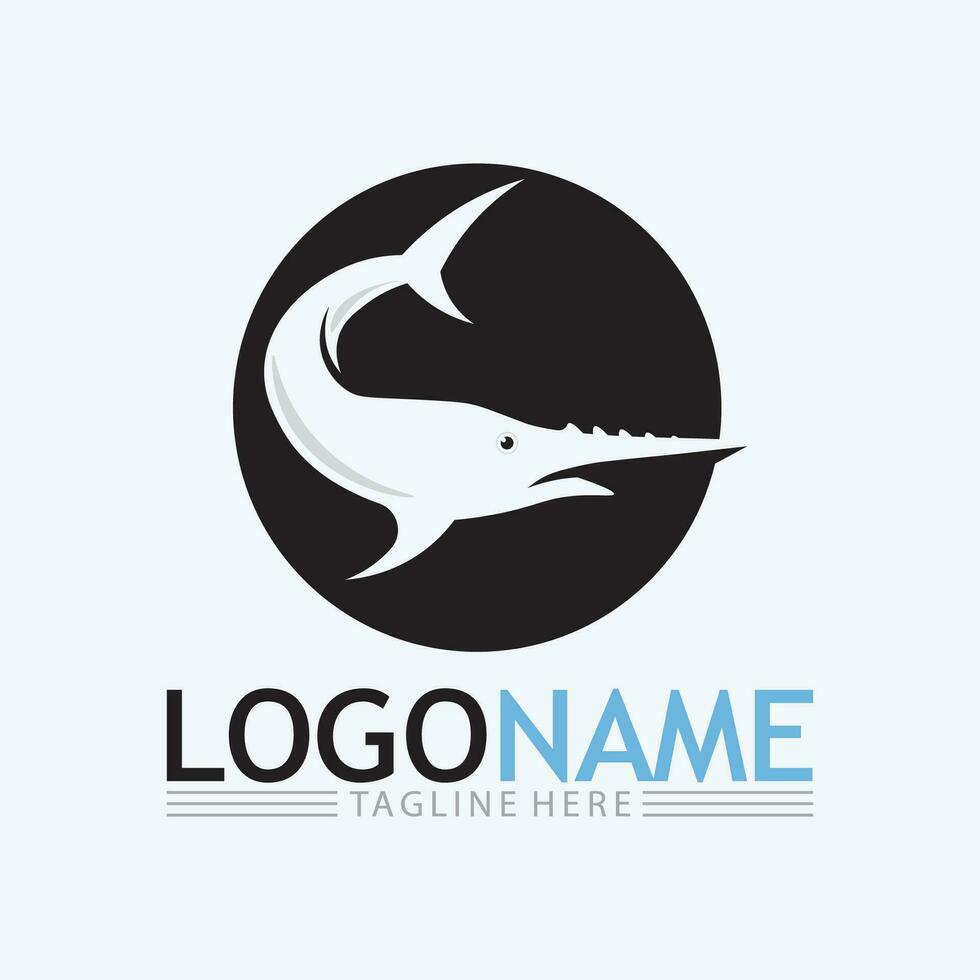 Fish logo template vector