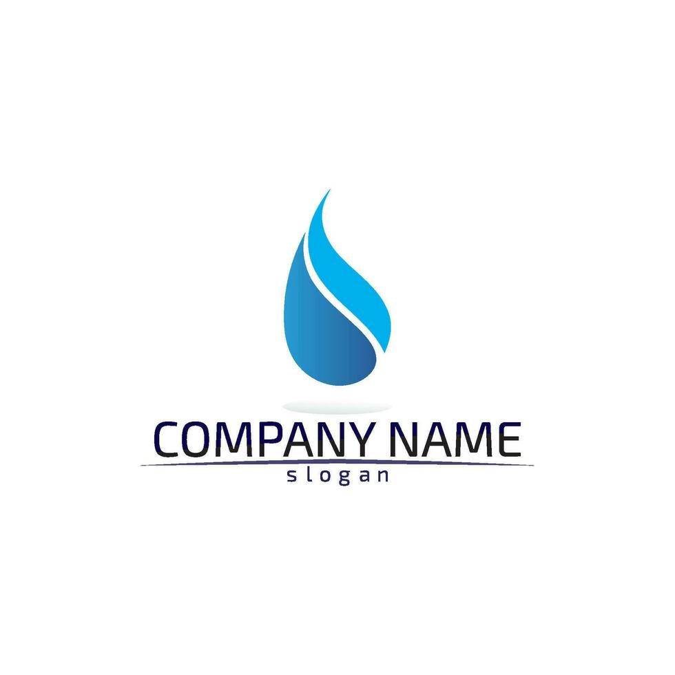 water logo and wave icon logo vector design
