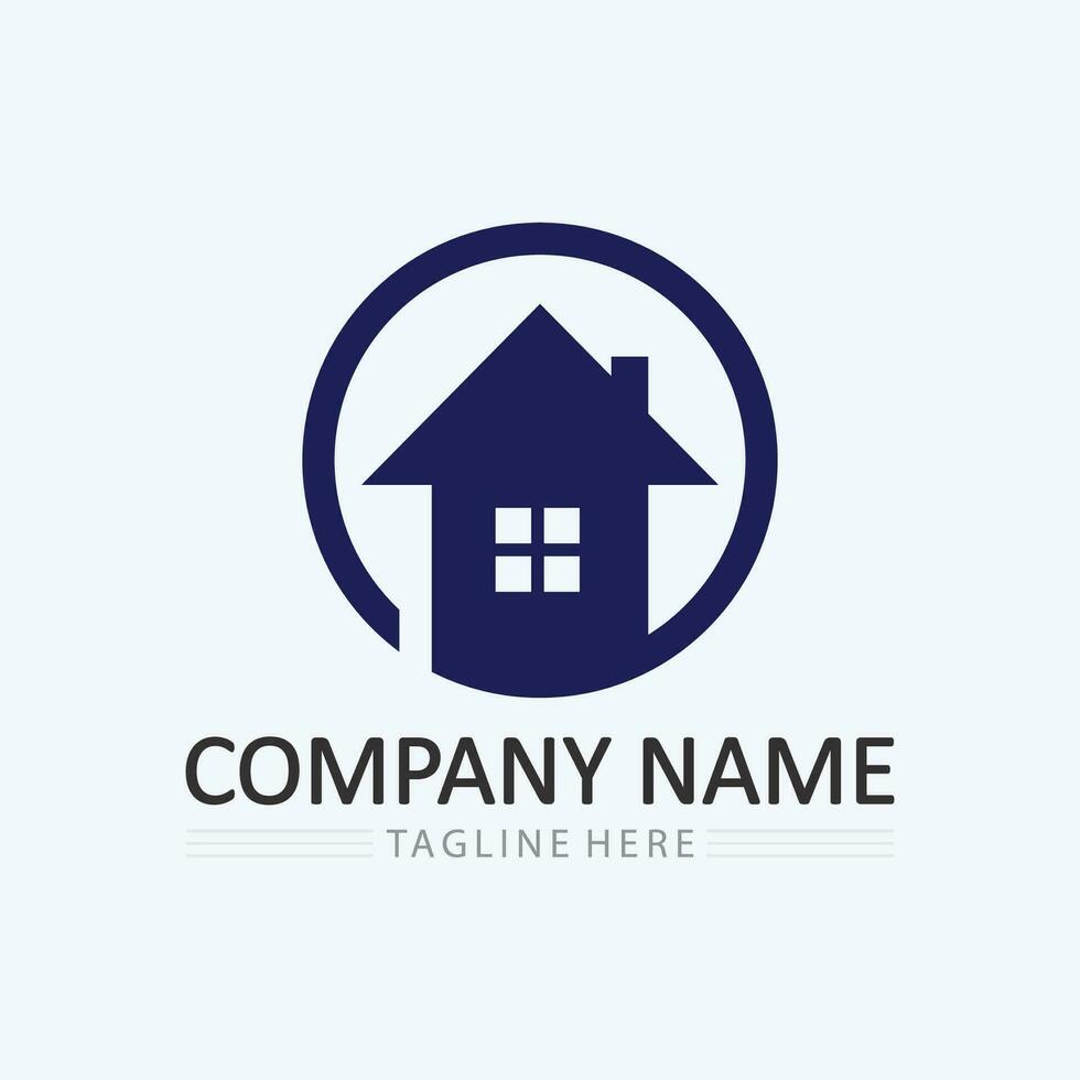 Home logo icon vector illustration design template.Home and house logo design vector, logo , architecture and building, design property , stay at home estate Business logo.