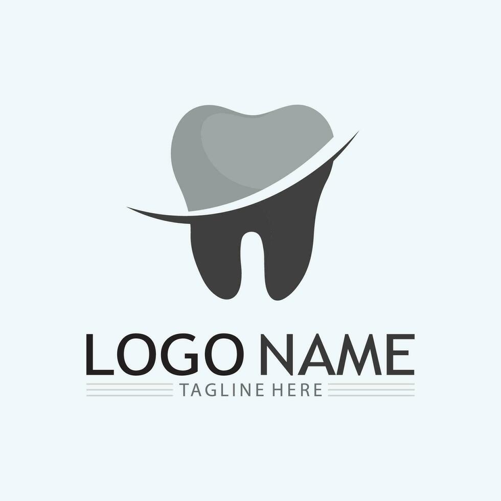 plantilla de vector de diseño de logotipo dental. logotipo de dentista creativo. logotipo vectorial de la clínica dental.