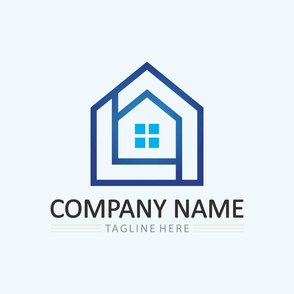 Home logo icon vector illustration design template.Home and house logo design vector, logo , architecture and building, design property , stay at home estate Business logo.