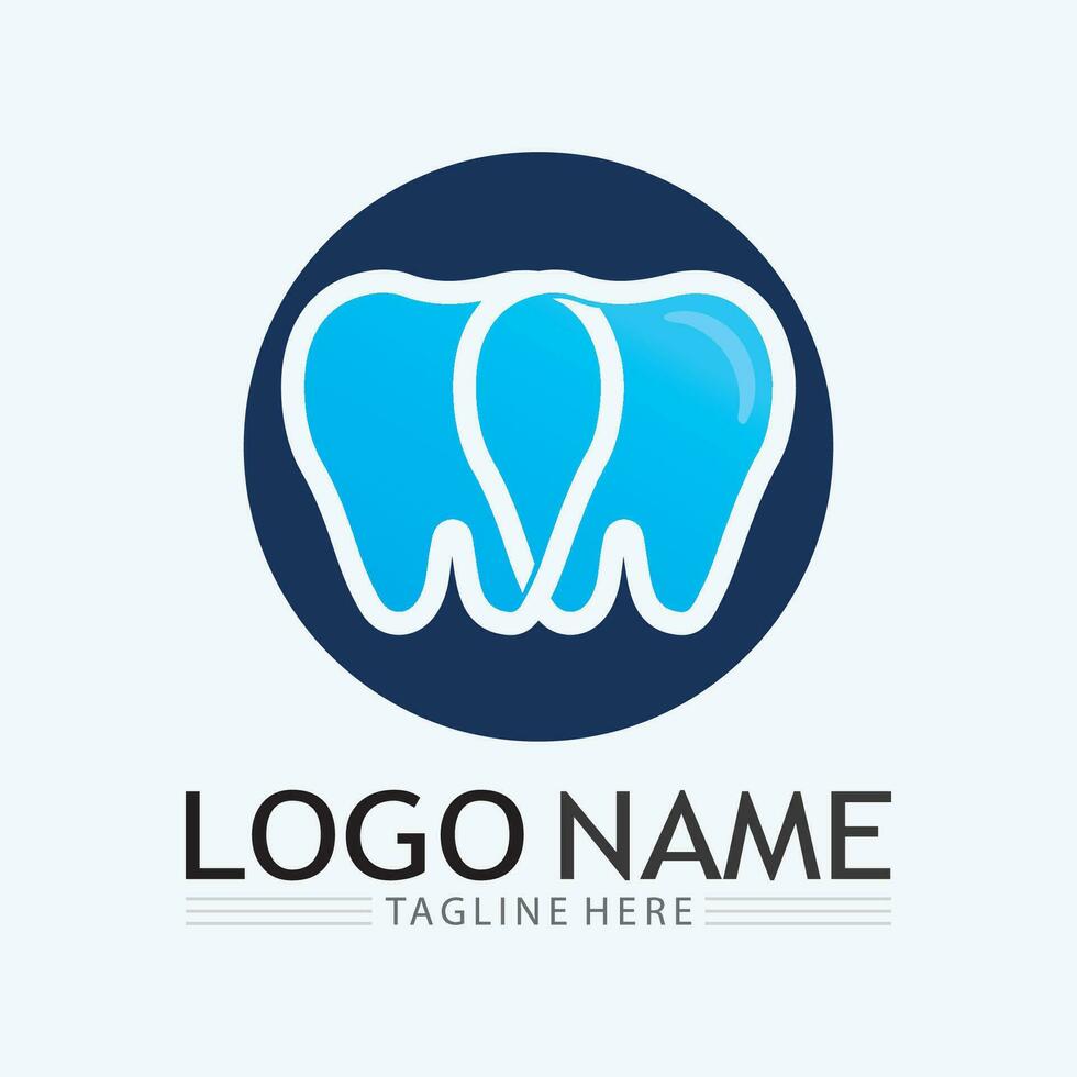 Dental Logo Design vector template.Creative Dentist Logo. Dental Clinic Vector Logo.