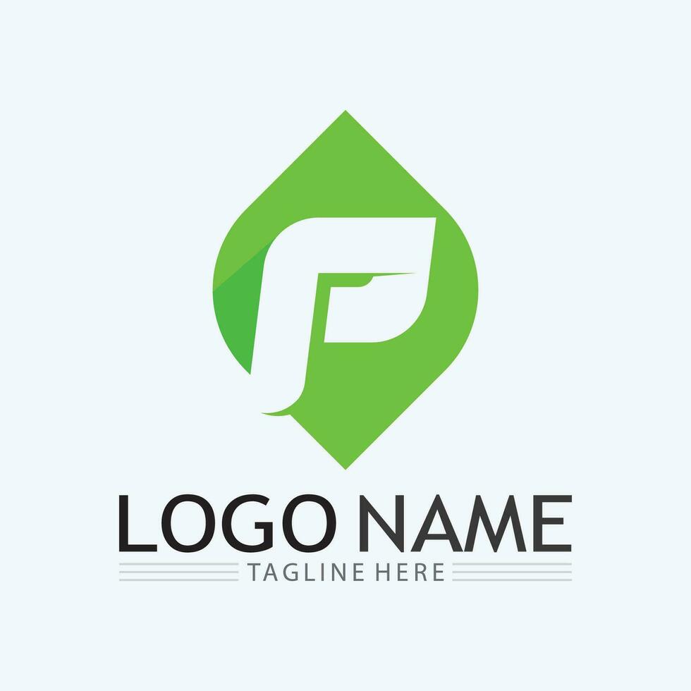 Diseño de ilustración de vector de logotipo letra p