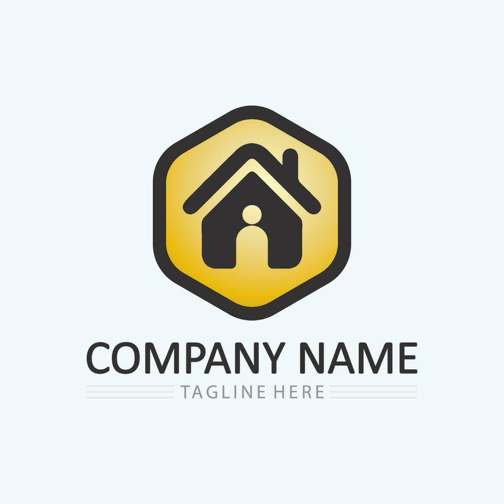 Home logo icon vector illustration design template.Home and house logo design vector, logo , architecture and building, design property , stay at home estate Business logo.