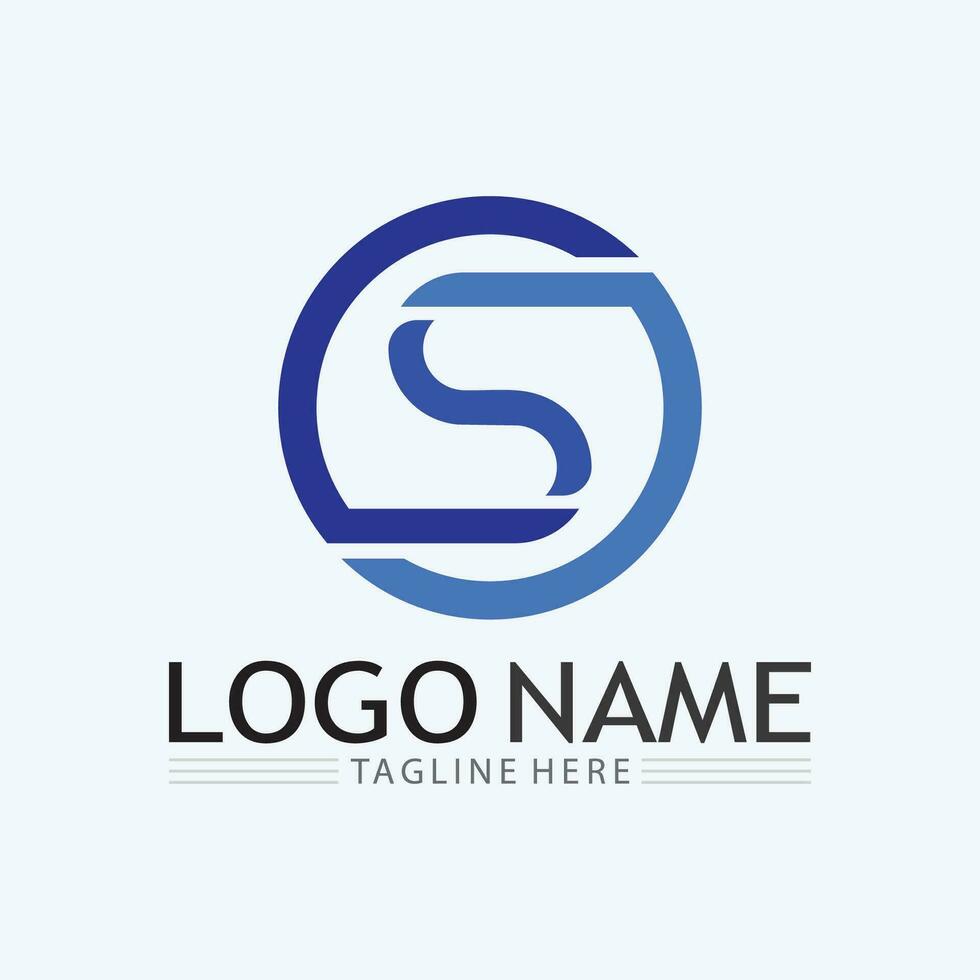 Business corporate S letter logo and S logo design vector