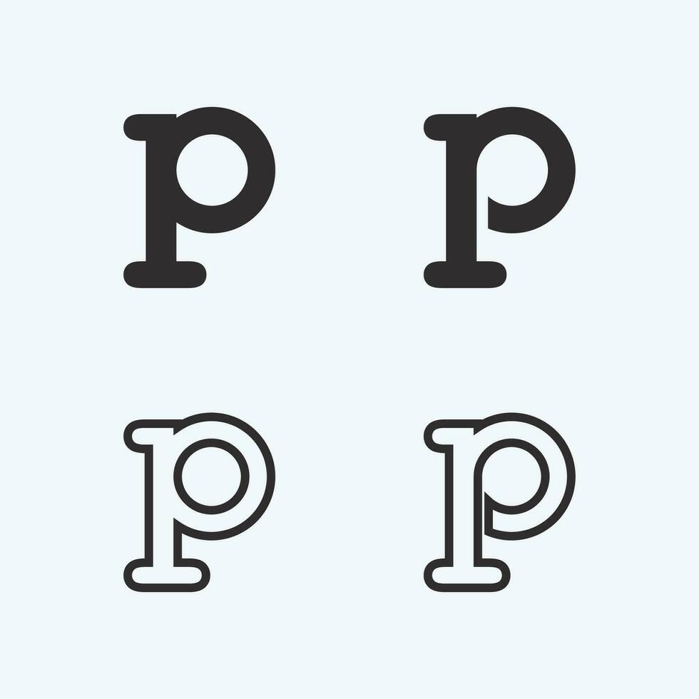 Letter P Logo vector illustration design
