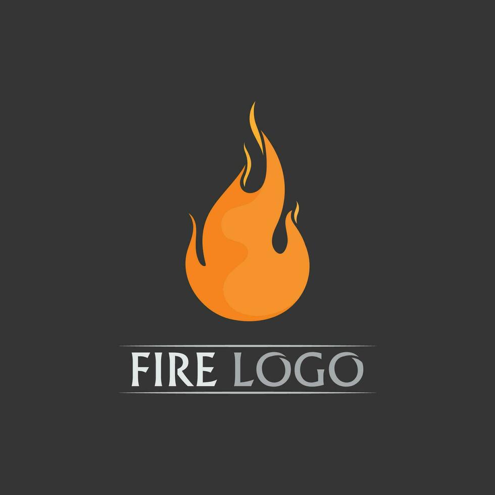 Fire and flame design logo vector and icon