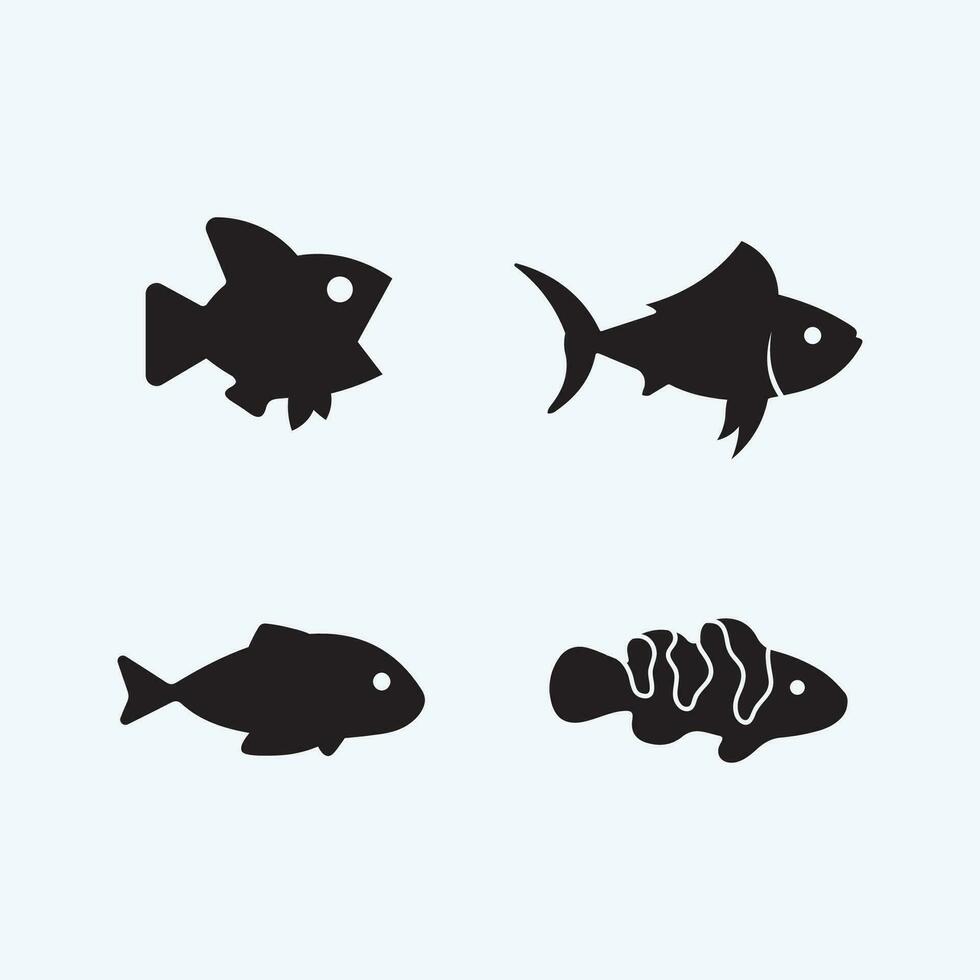 Fish logo template vector