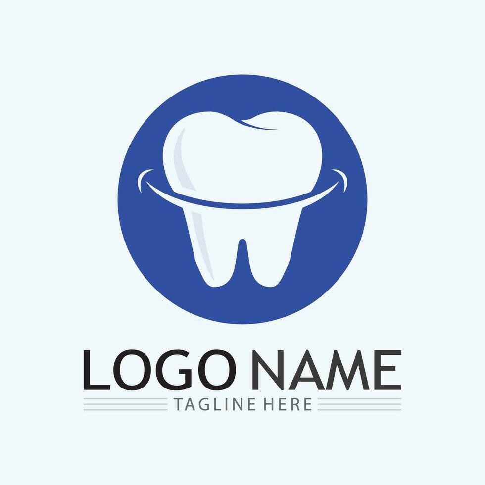 plantilla de vector de diseño de logotipo dental. logotipo de dentista creativo. logotipo vectorial de la clínica dental.