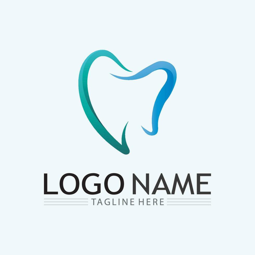 plantilla de vector de diseño de logotipo dental. logotipo de dentista creativo. logotipo vectorial de la clínica dental.