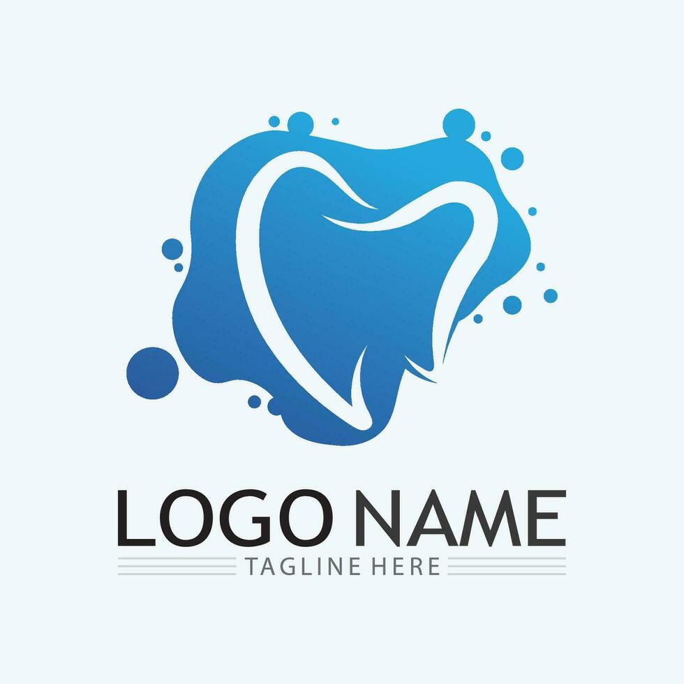 plantilla de vector de diseño de logotipo dental. logotipo de dentista creativo. logotipo vectorial de la clínica dental.