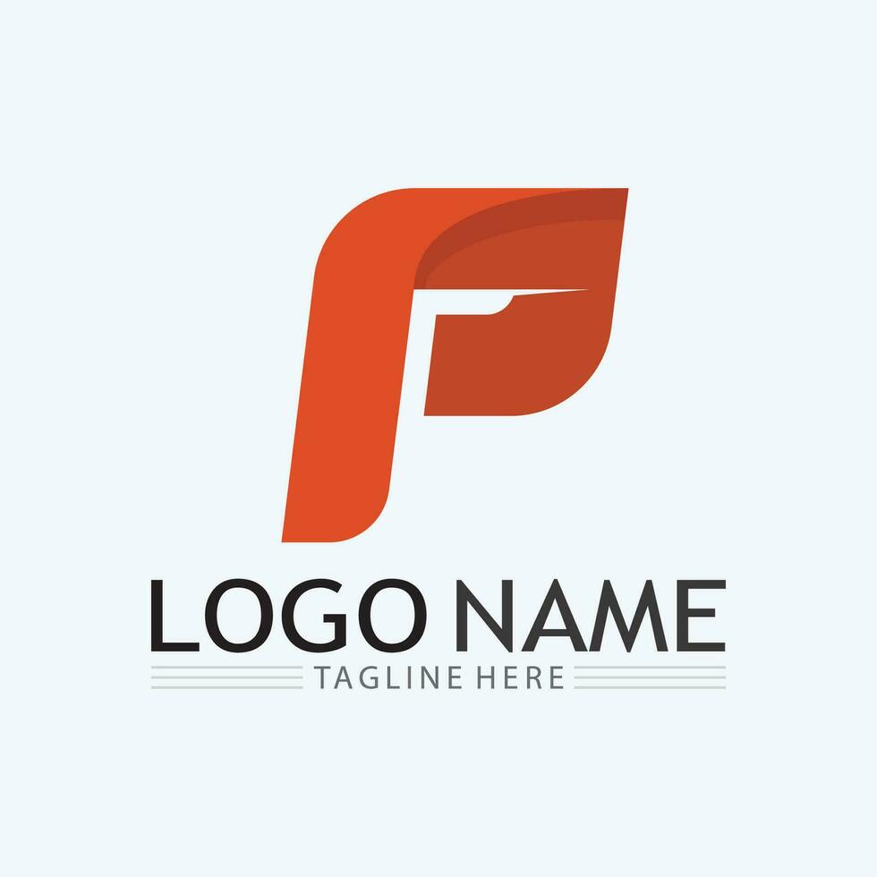 Diseño de ilustración de vector de logotipo letra p