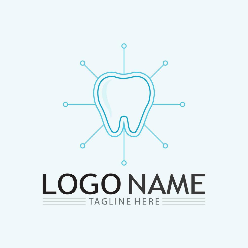 Dental Logo Design vector template.Creative Dentist Logo. Dental Clinic Vector Logo.