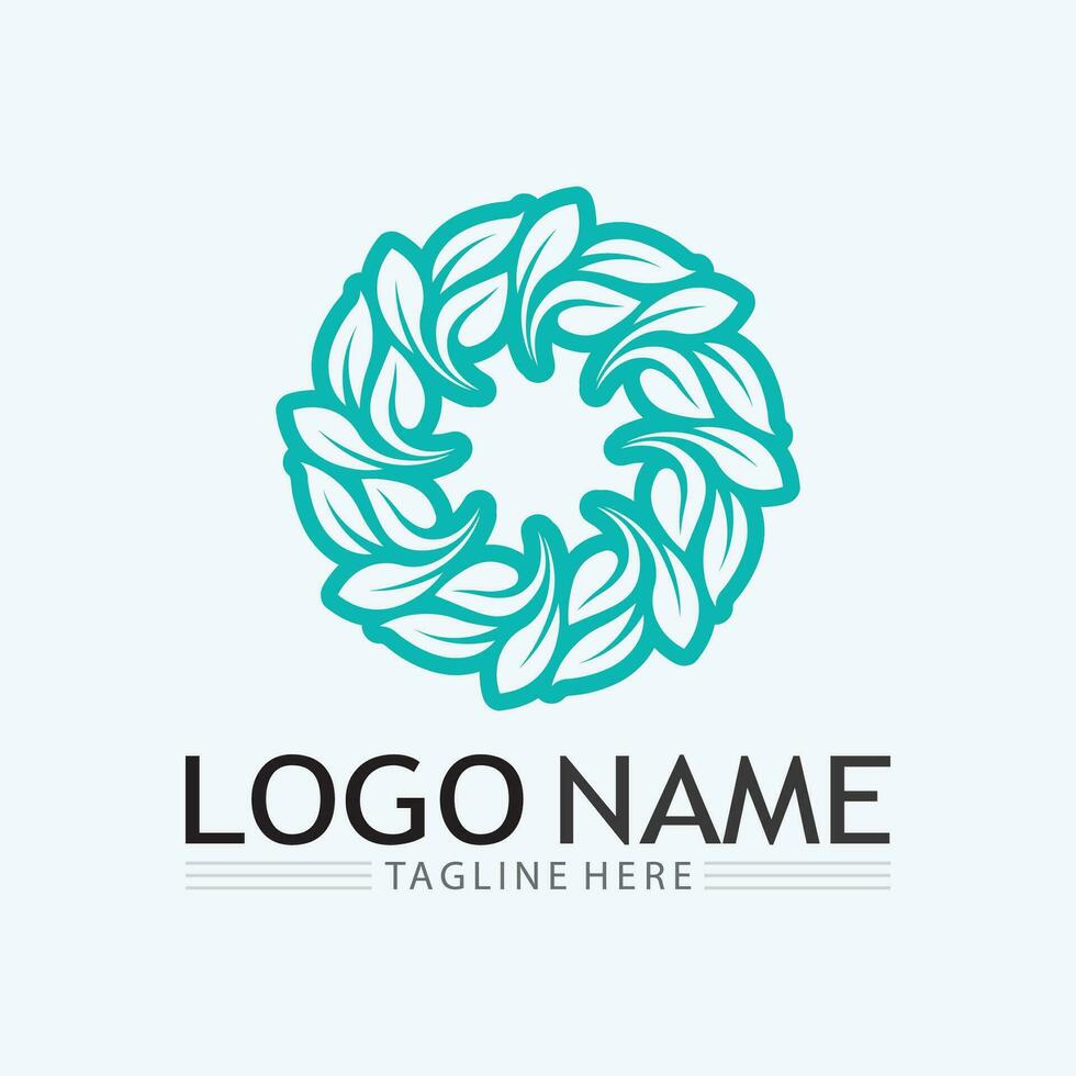 Tree logo icon vector illustration design.Vector silhouette of a tree templates of tree logo and roots  tree of life design illustration