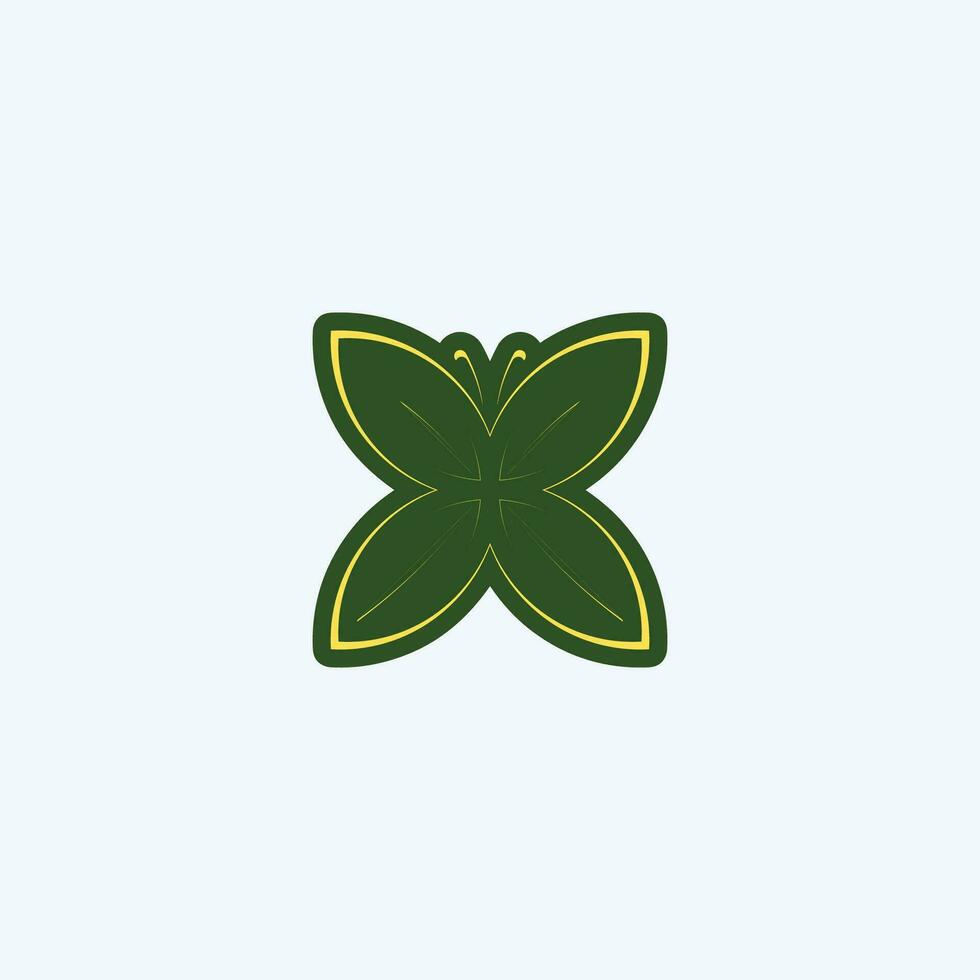 Logos of green Tree leaf ecology vector