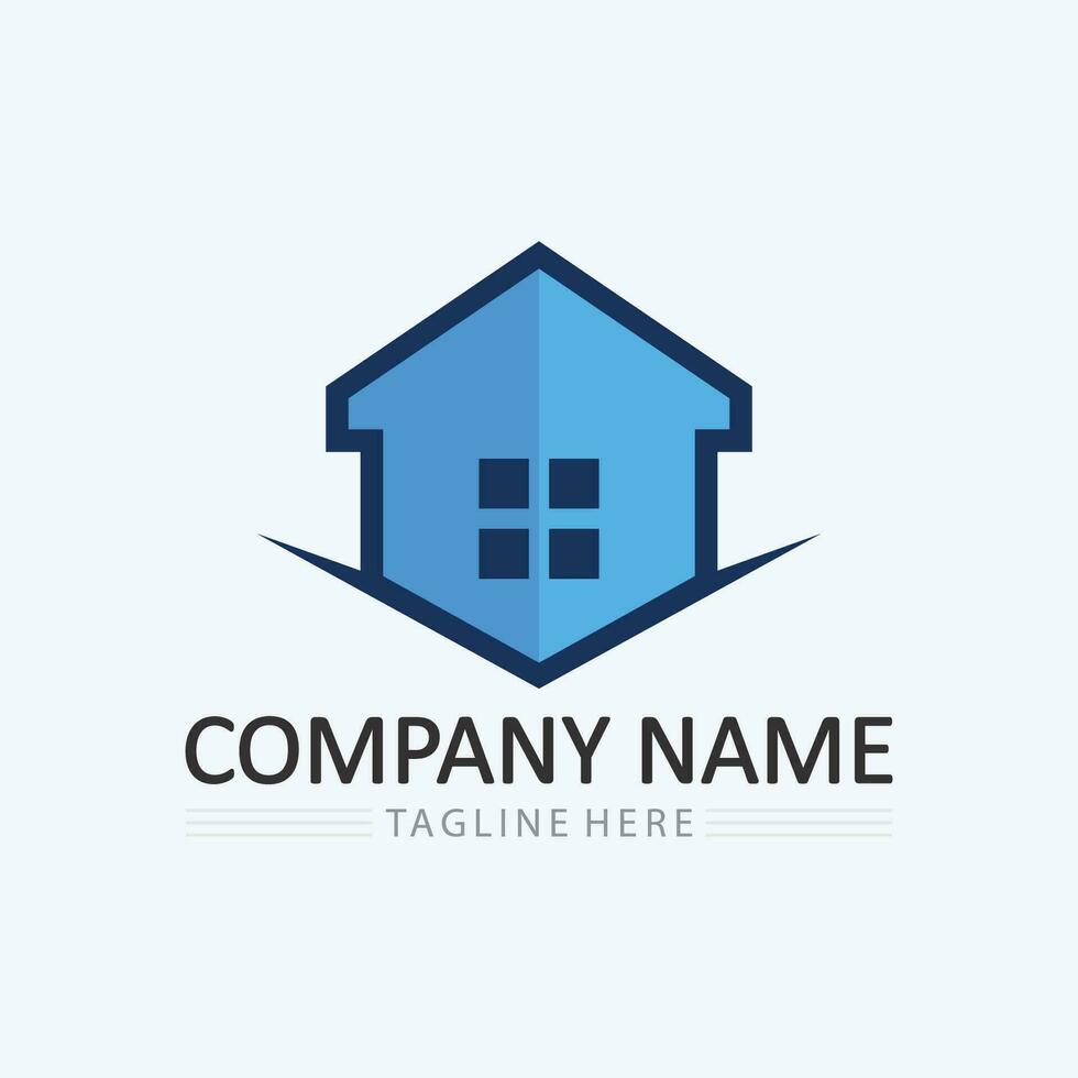 Home logo icon vector illustration design template.Home and house logo design vector, logo , architecture and building, design property , stay at home estate Business logo.