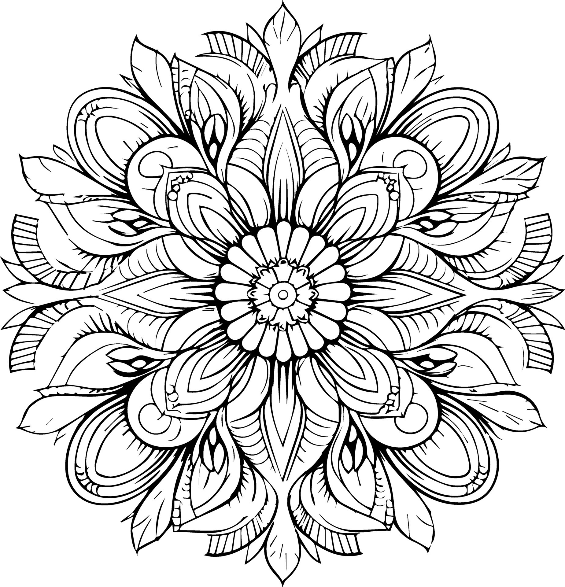 antistress flower coloring book, coloring book for adults, mandala