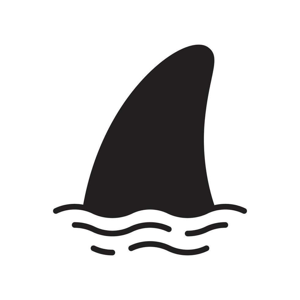 Shark fin vector icon logo Shark fin vector icon logo dolphin fish whale ocean symbol illustration