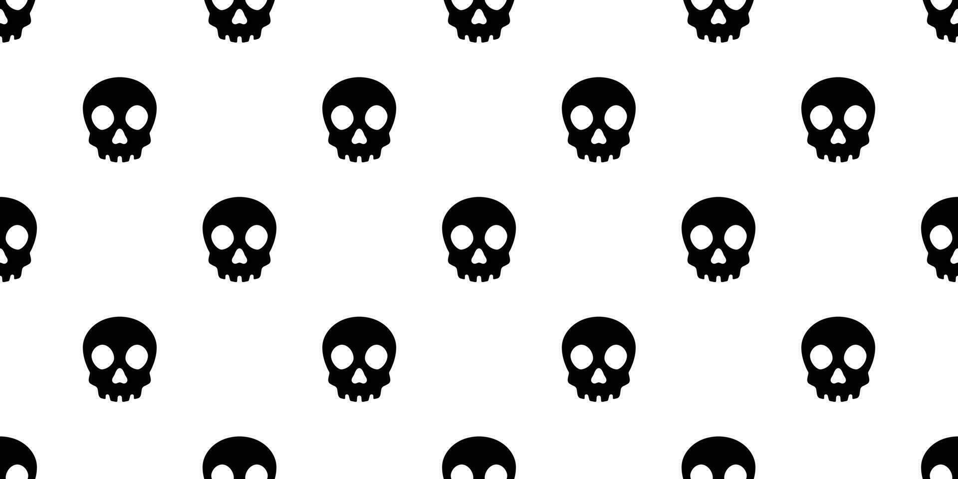 Skull Crossbones seamless pattern vector Halloween pirate bone ghost scarf isolated tile background repeat wallpaper cartoon illustration doodle