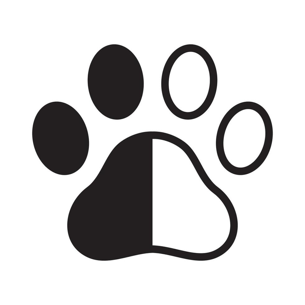Dog paw vector footprint logo icon cat claw cartoon graphic symbol illustration french bulldog bear