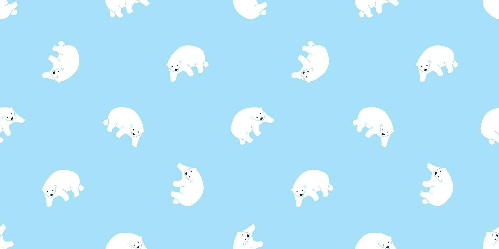 oso sin costura modelo polar oso vector dibujos animados repetir fondo de pantalla loseta antecedentes bufanda aislado ilustración