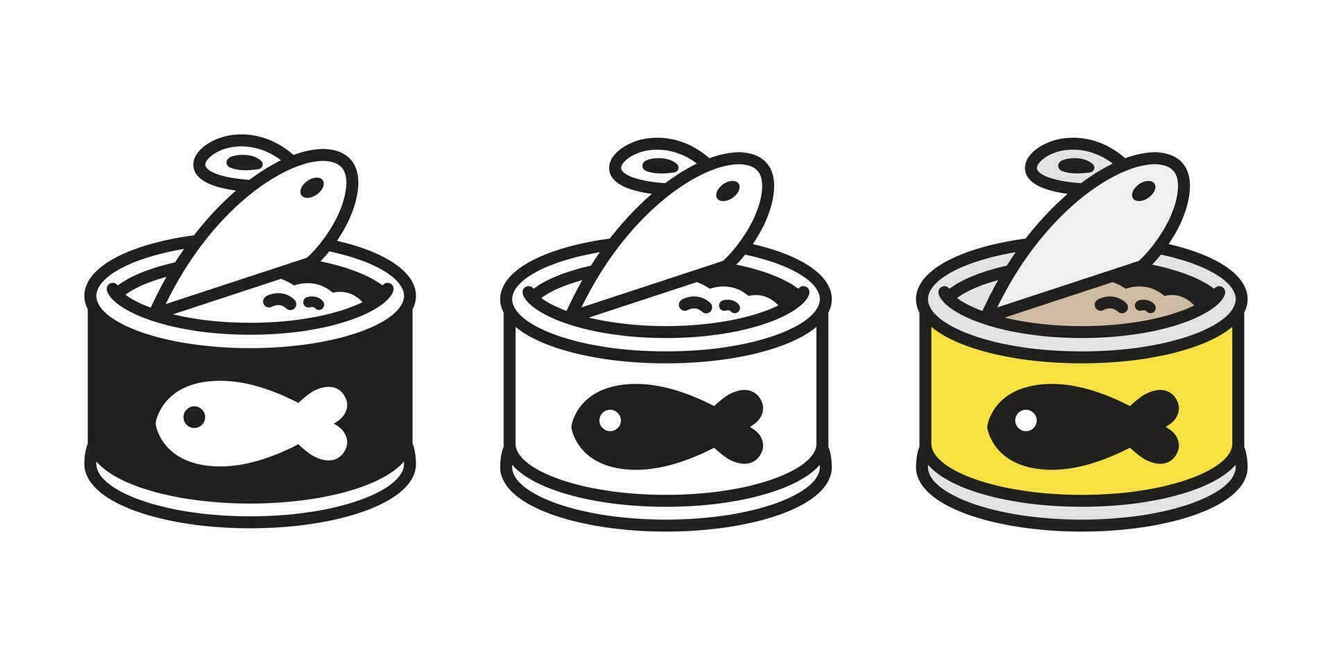 gato comida vector icono pescado atún salmón logo gatito calicó personaje dibujos animados ilustración garabatear