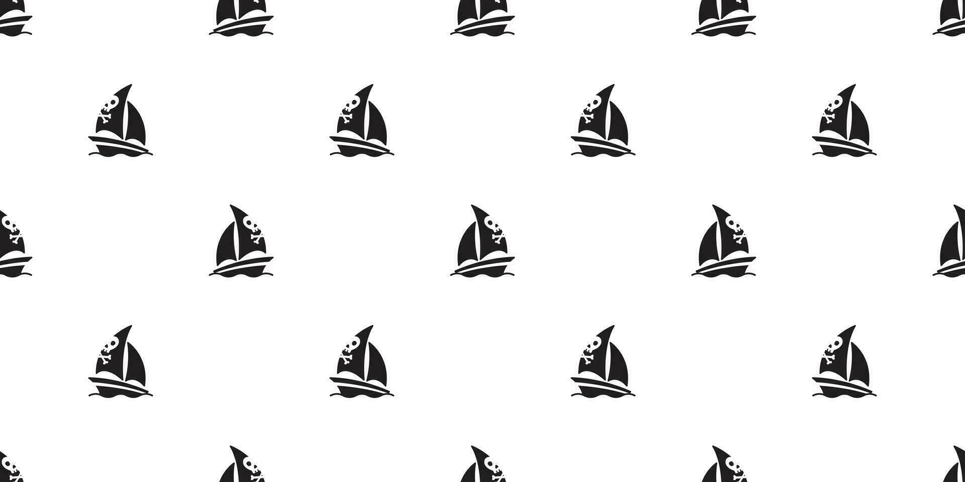 boat seamless pattern vector pirate yacht sailboat anchor helm maritime Nautical tropical scarf isolated repeat wallpaper tile background