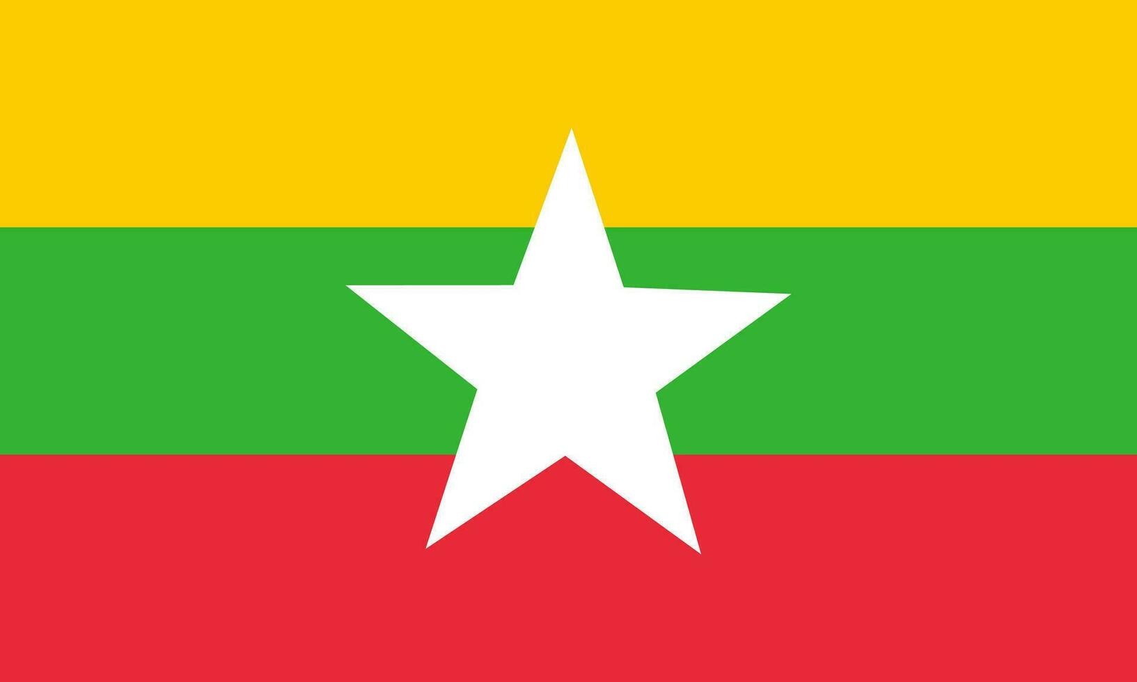 Vector illustration of the Birmania - Myanmar flag