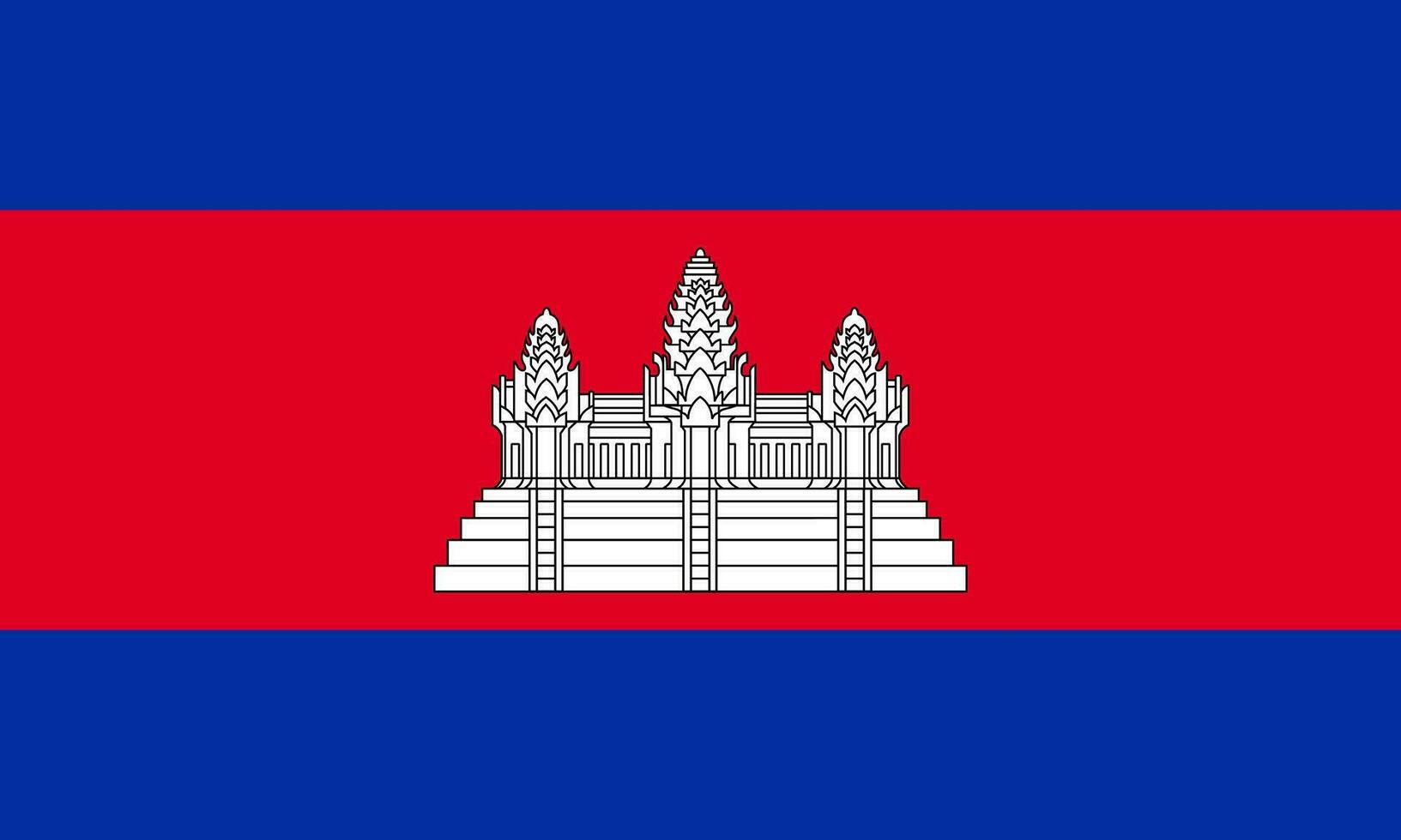 Vector illustration of the Cambodia flag
