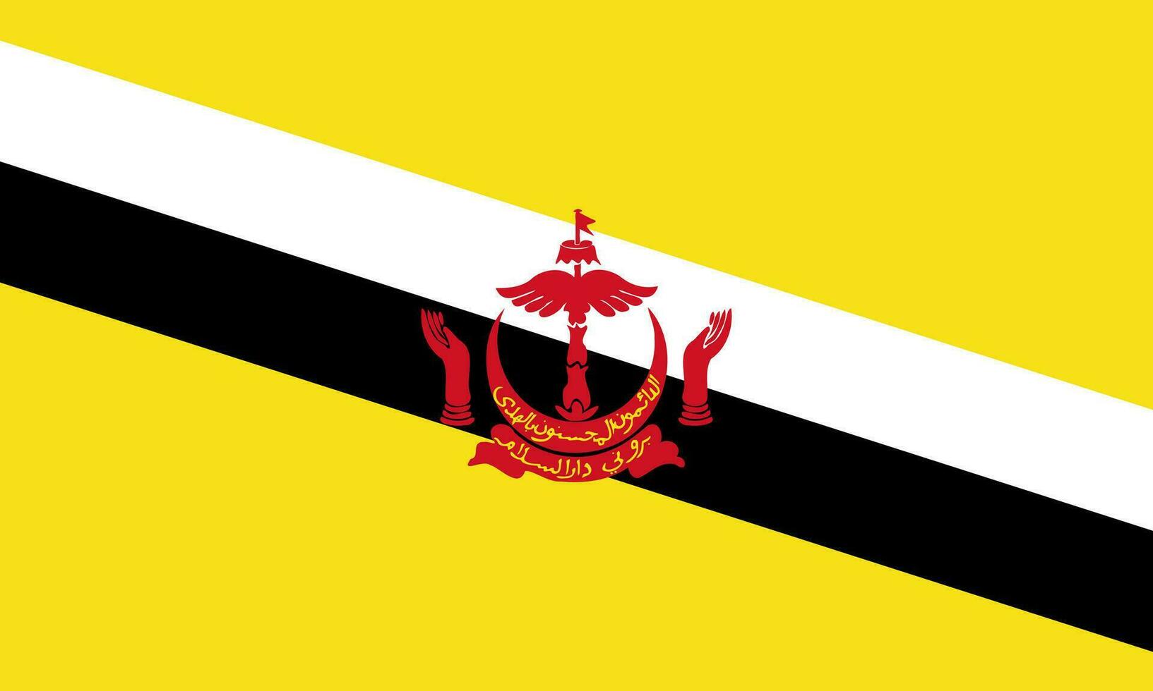 Vector illustration of the Brunei flag