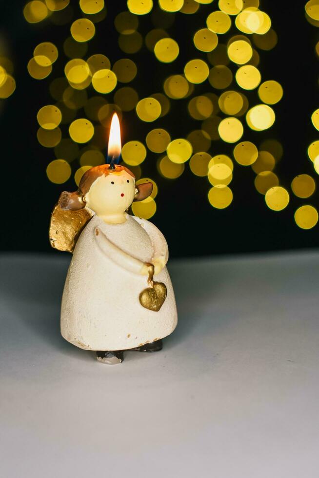 Christmas candels and night light bokes photo