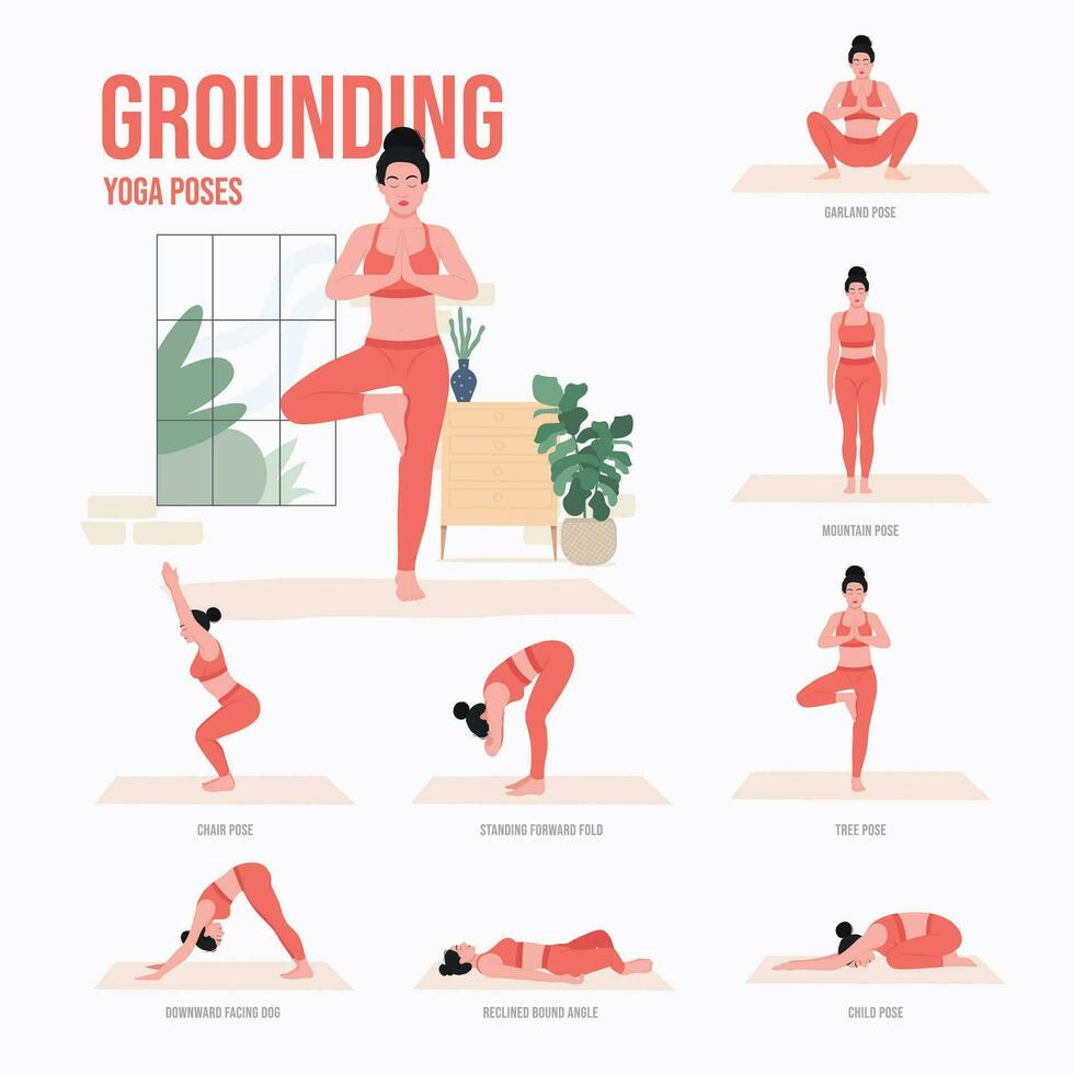 Women Body toning Workout Set. Women doing fitness and yoga exercises.  3092637 Vector Art at Vecteezy