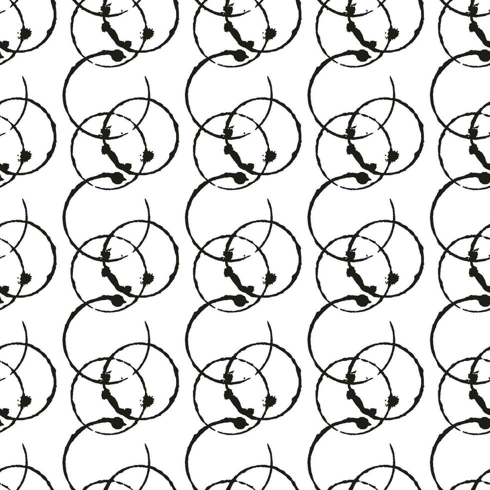 Abstract vector seamless pattern.  Ornament of simple geometric shapes. Illustration in doodle style