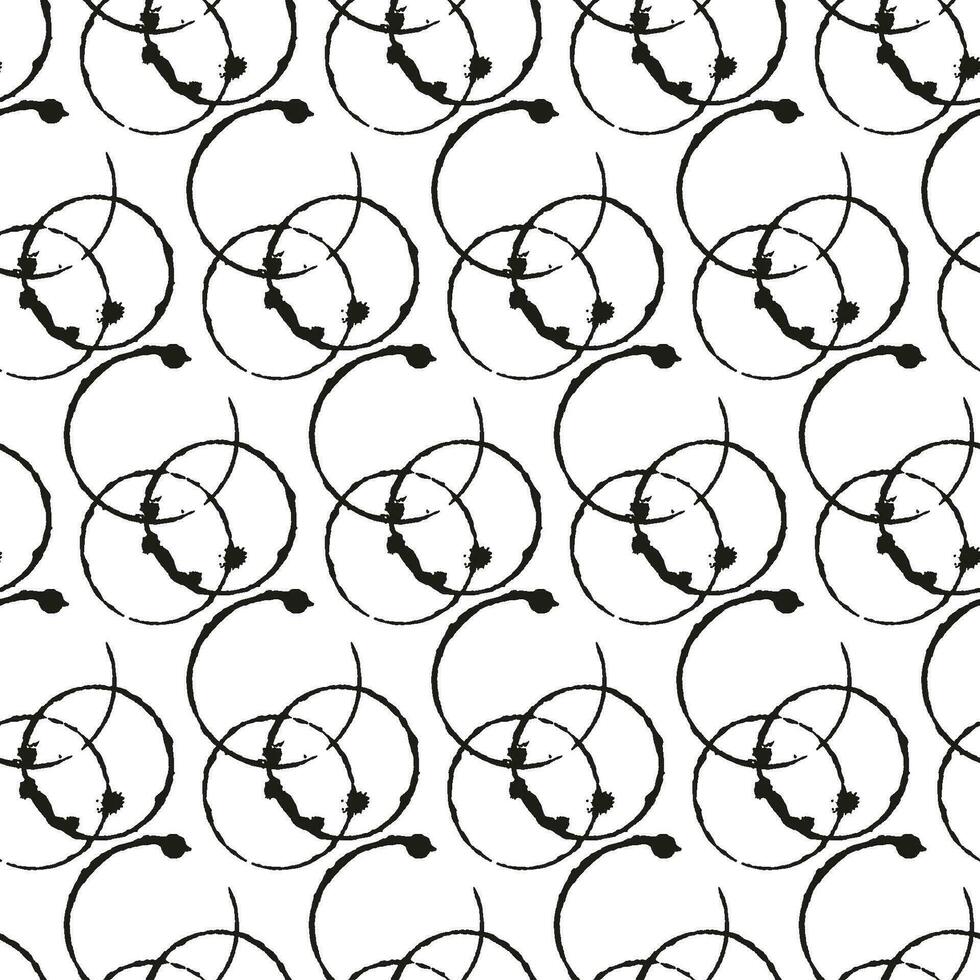 Abstract vector seamless pattern.  Ornament of simple geometric shapes. Illustration in doodle style