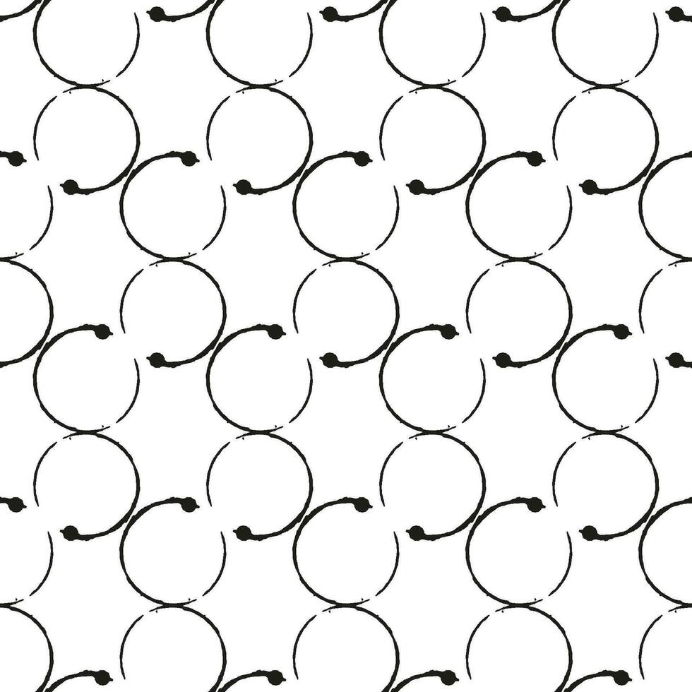 Abstract vector seamless pattern.  Ornament of simple geometric shapes. Illustration in doodle style