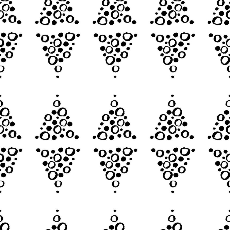 Abstract vector seamless pattern.  Ornament of simple geometric shapes. Illustration in doodle style