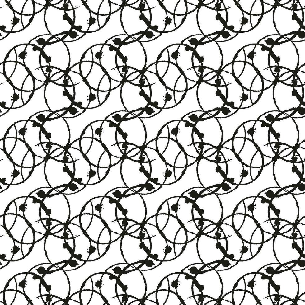 Abstract vector seamless pattern.  Ornament of simple geometric shapes. Illustration in doodle style