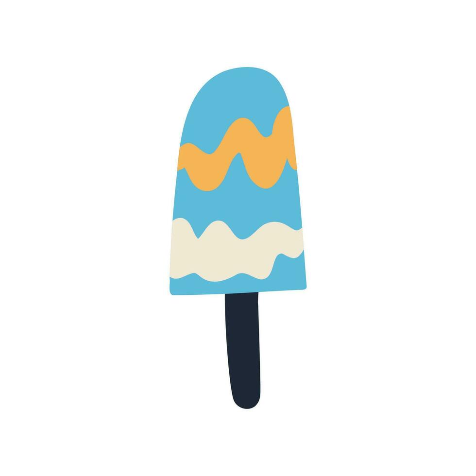 hand drawn ice cream. vector illustration in flat style